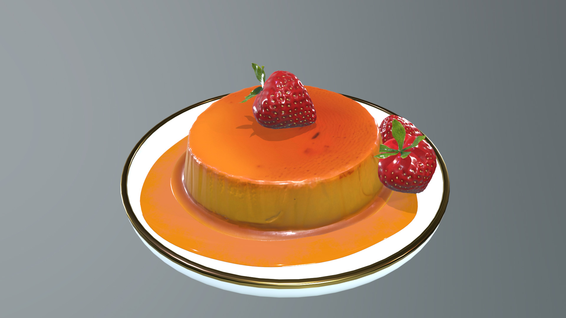Caramel Pudding 3D Model 3D model_15
