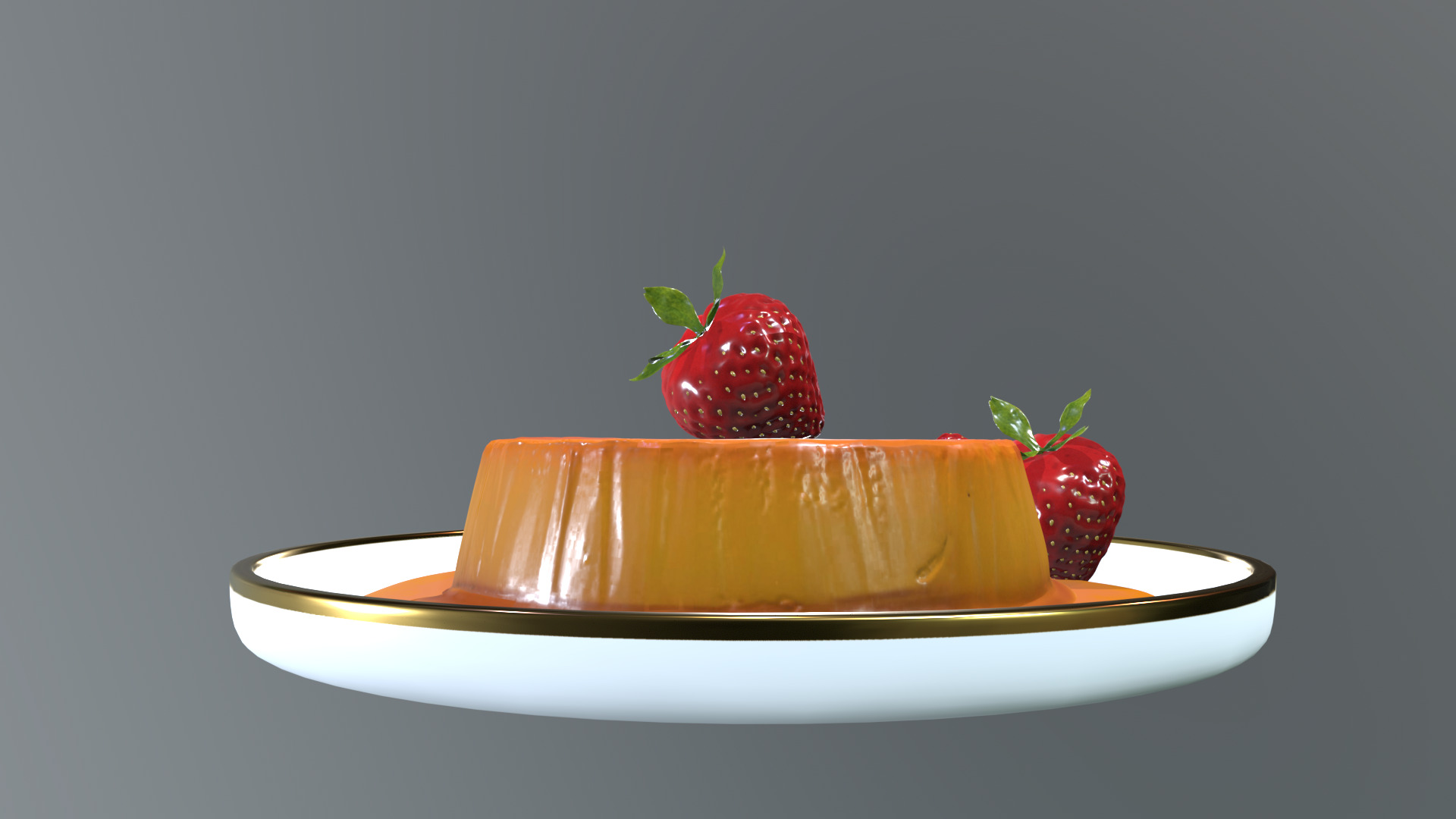 Caramel Pudding 3D Model 3D model_19
