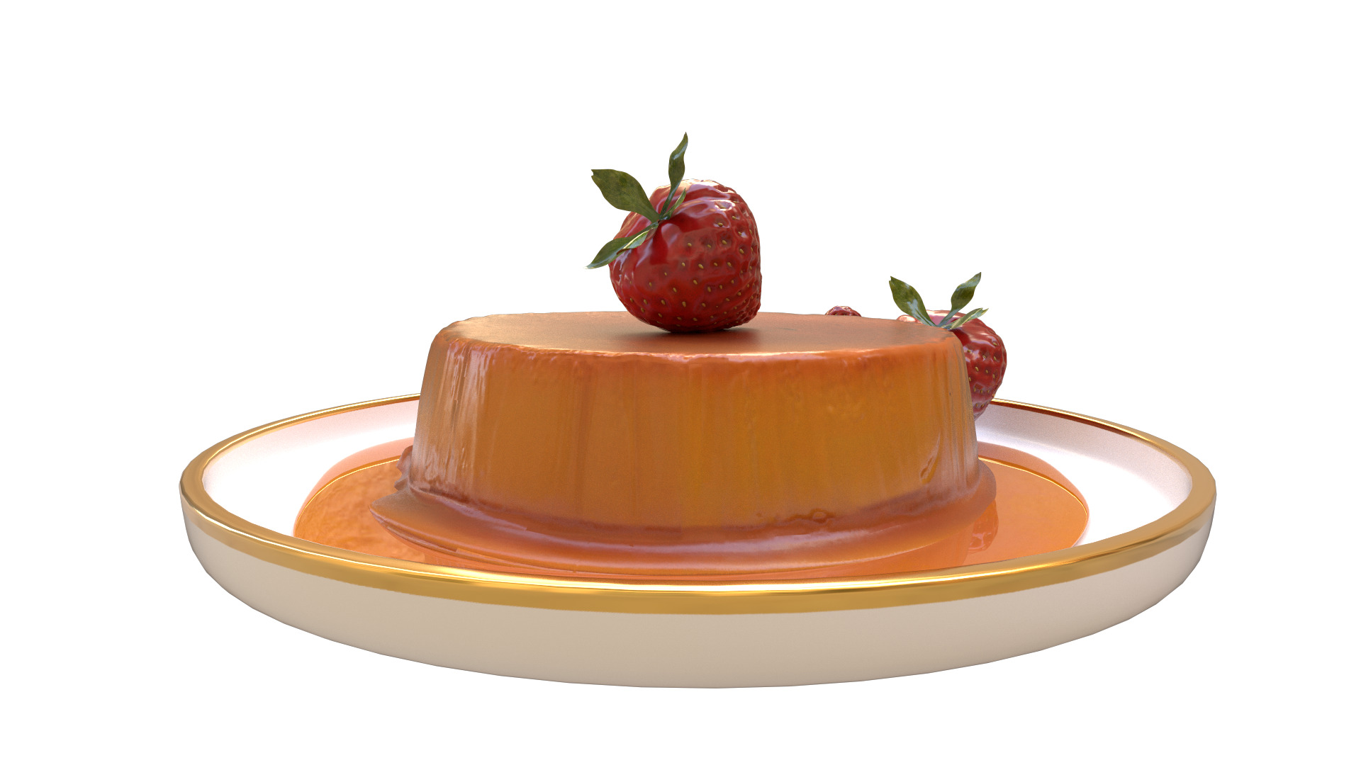 Caramel Pudding 3D Model 3D model_7