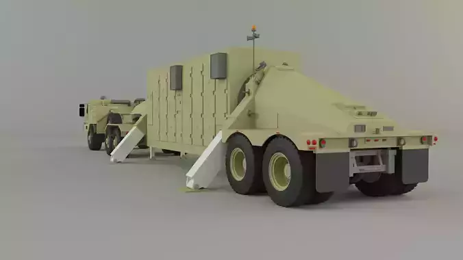 Military truck trailer an tpy 2 radar