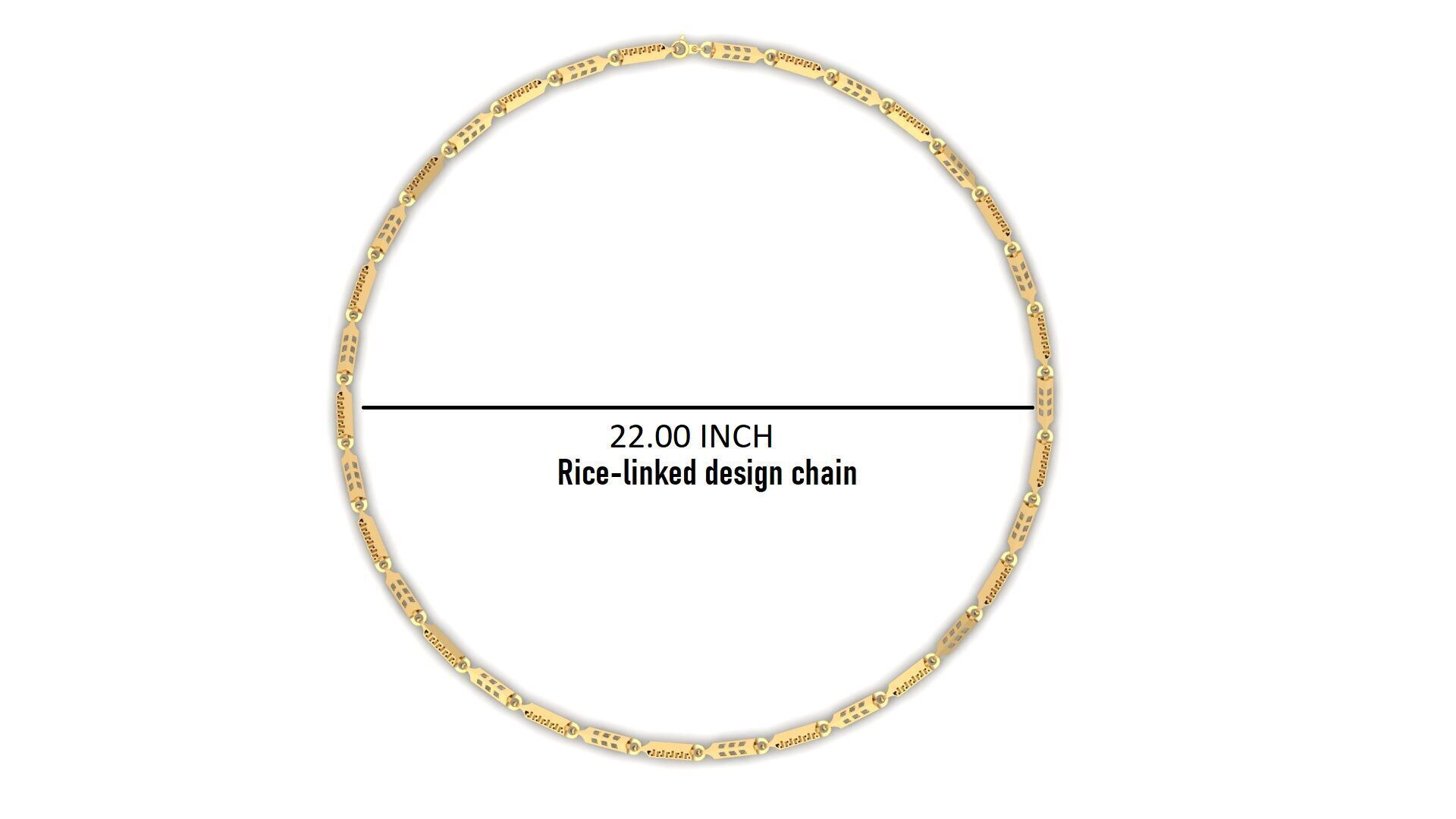 Rice chain  for Men 3D print model_1