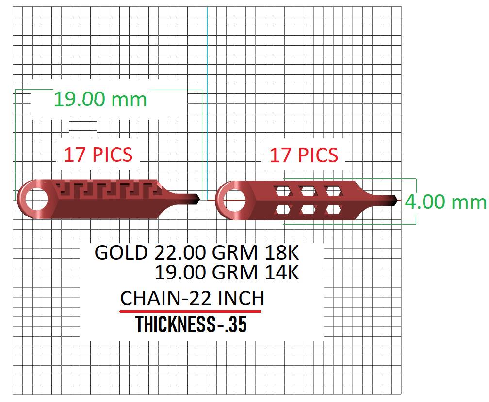 Rice chain  for Men 3D print model_3