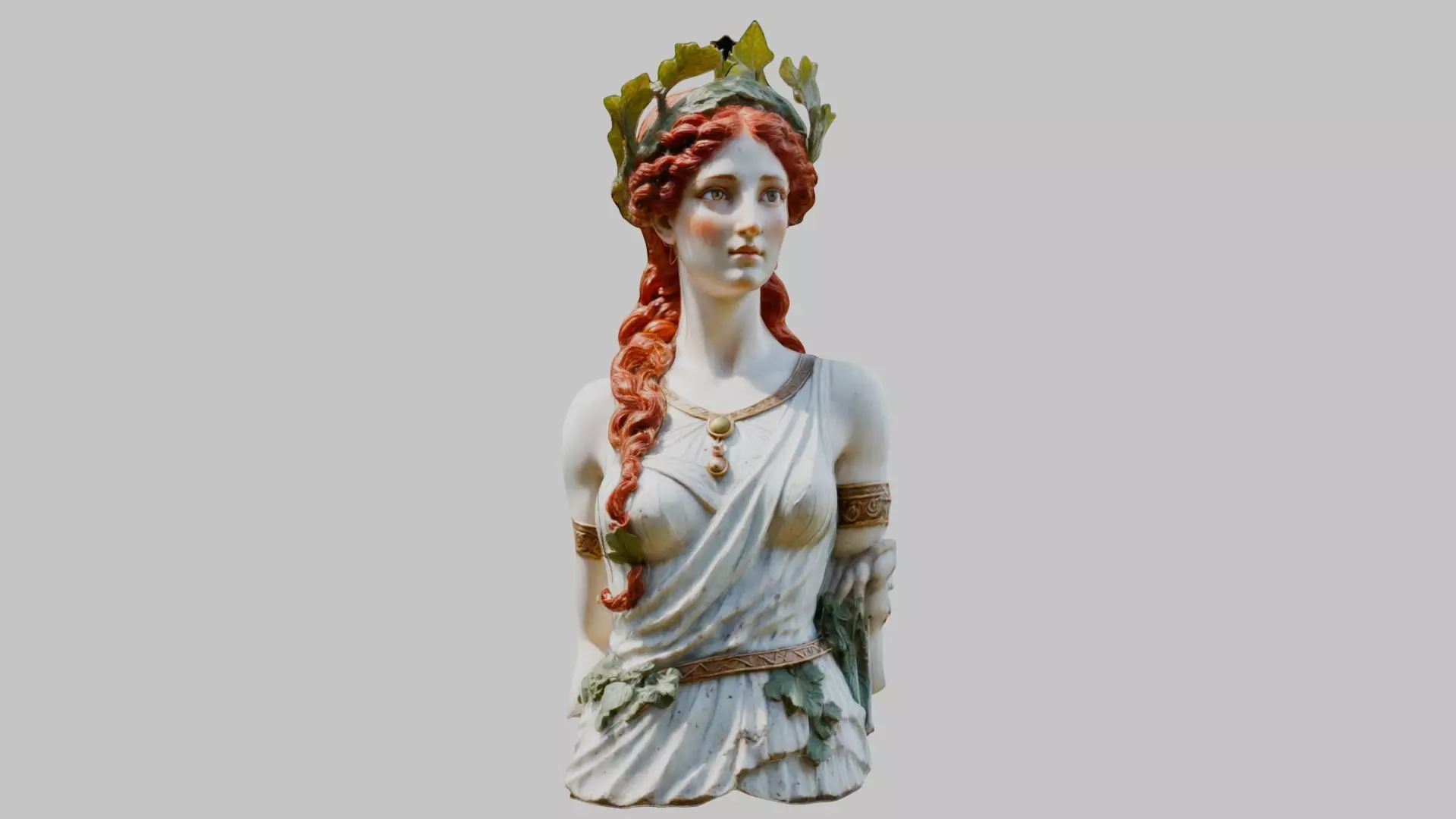 Vintage Victorian Goddess Sculpture Statue Figure Low-poly 3D model