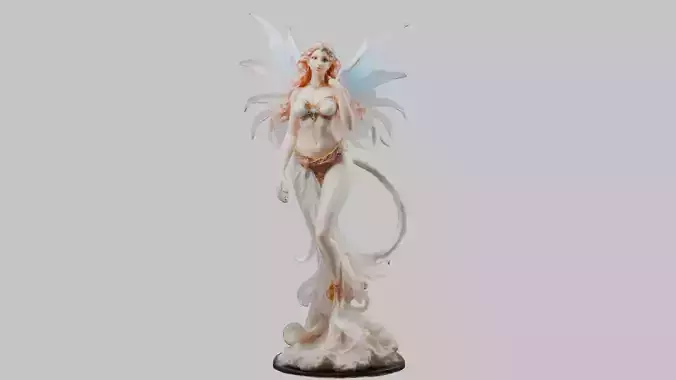 3D Goddess Model Vintage Victorian Fantasy Statue sculpture