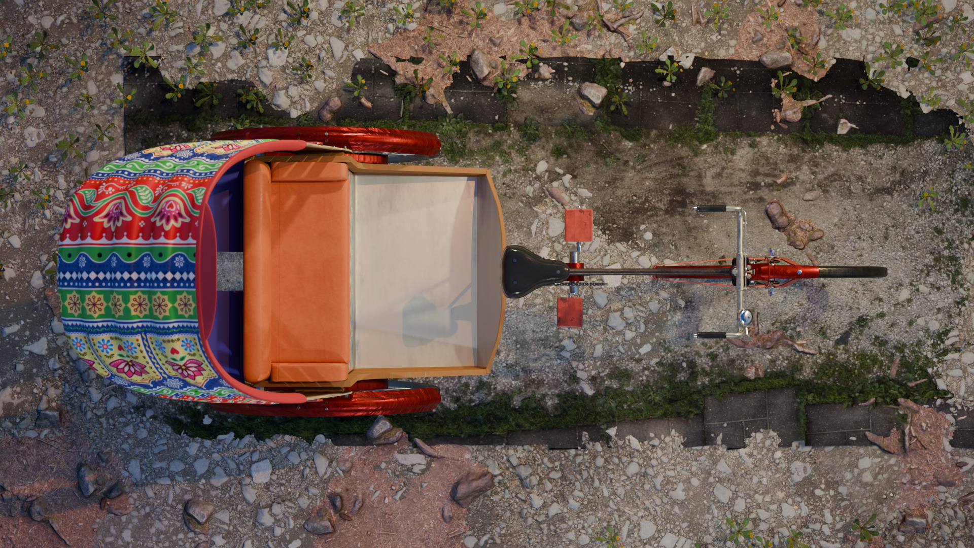 Paddle Rickshaw -detailed model 3D model_4