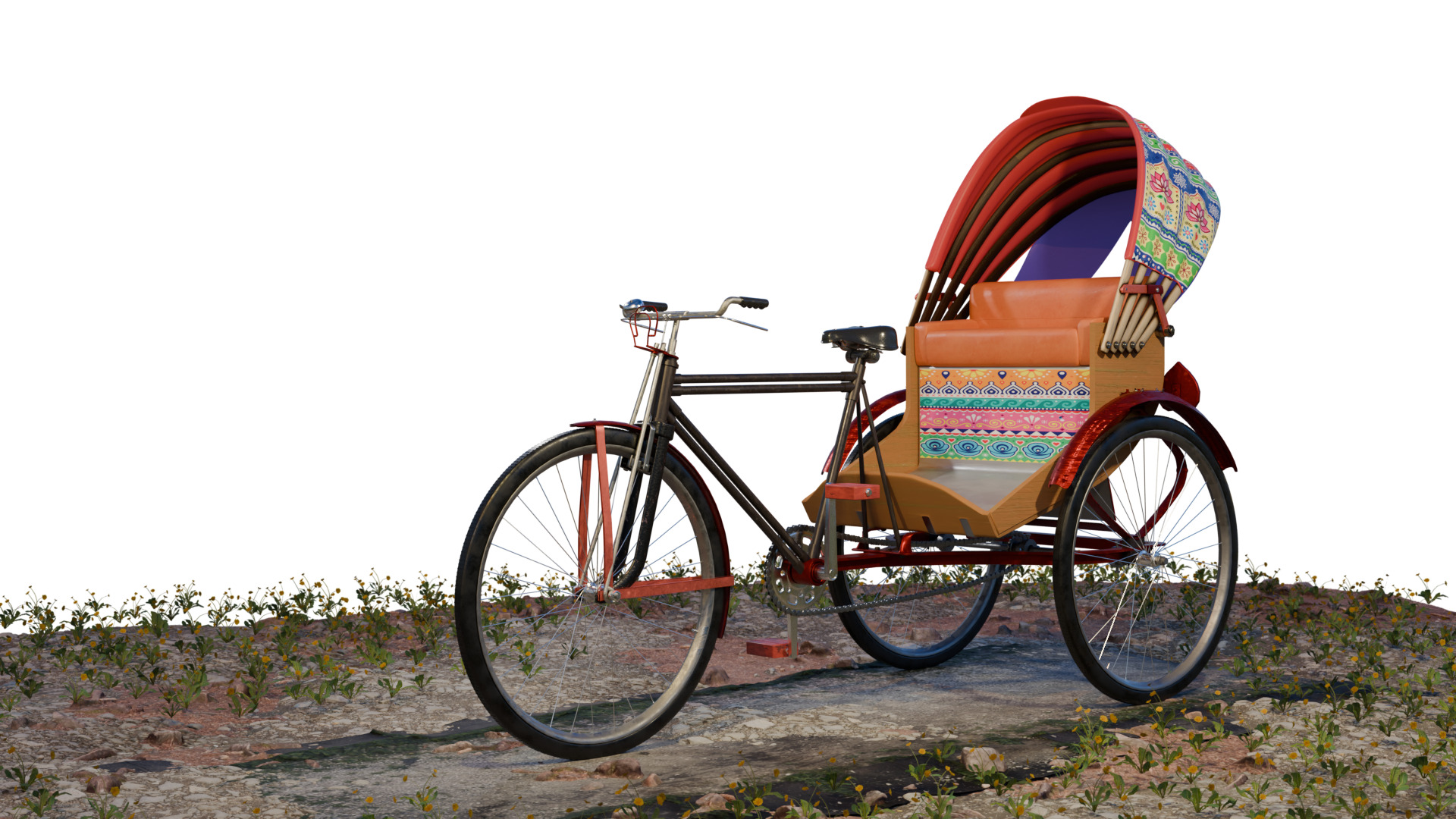 Paddle Rickshaw -detailed model 3D model_2