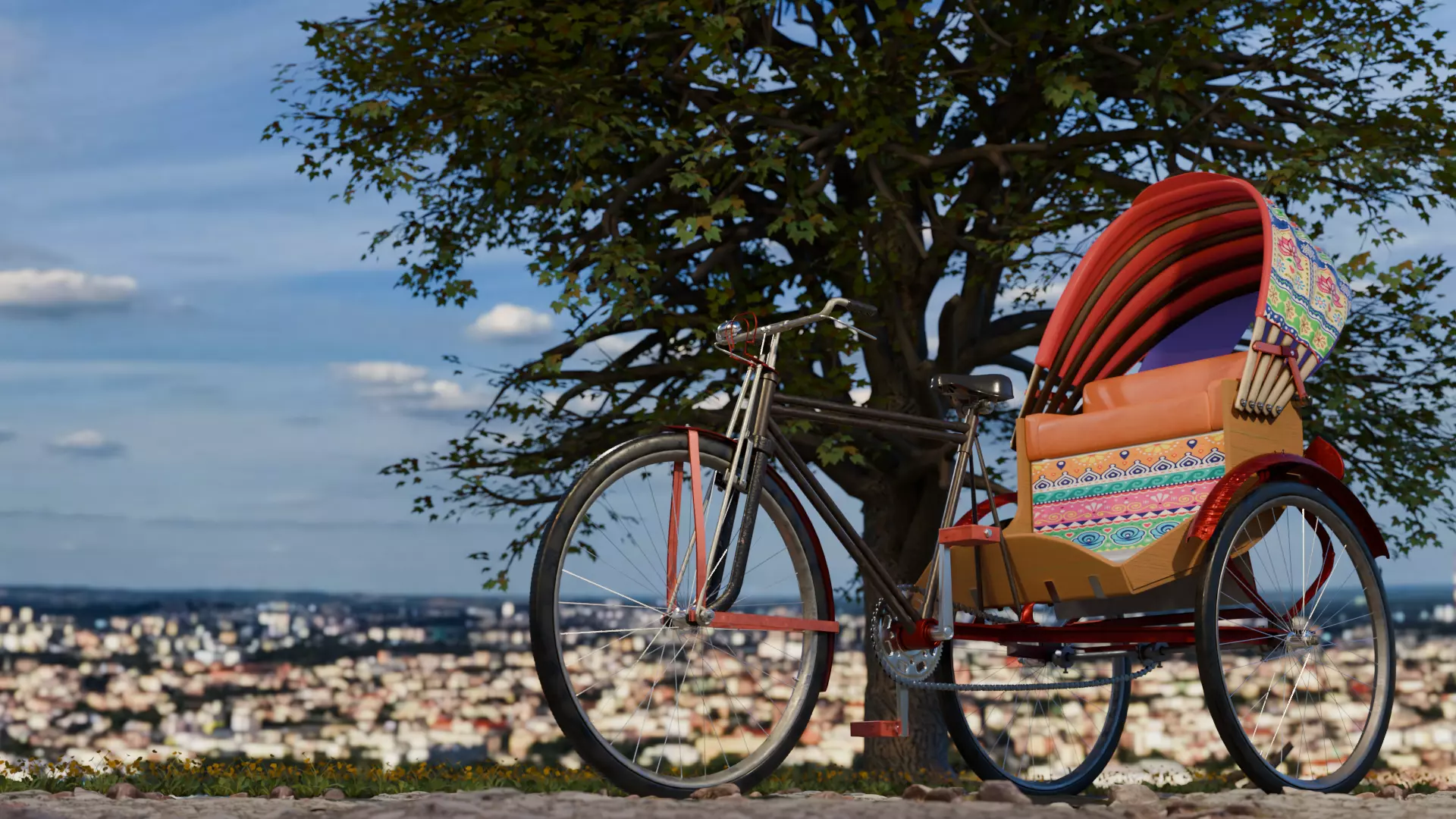 Paddle Rickshaw -detailed model 3D model_0