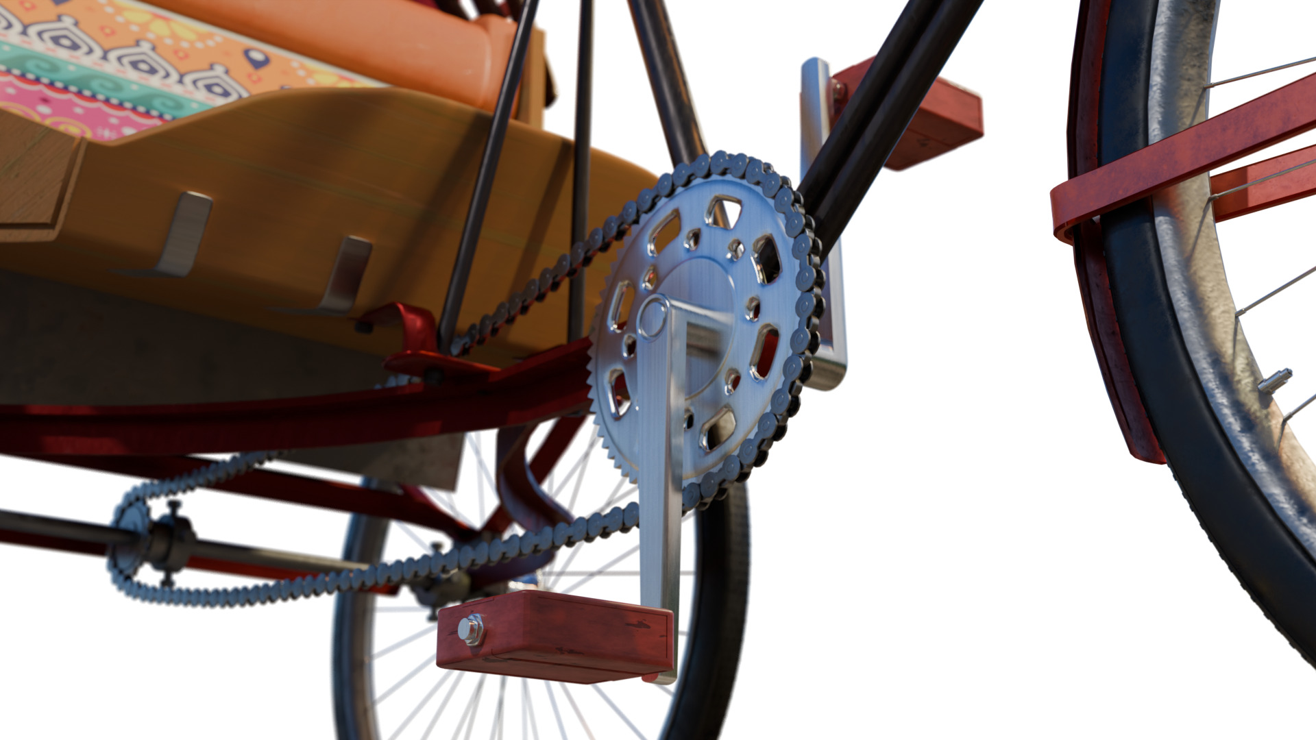 Paddle Rickshaw -detailed model 3D model_8