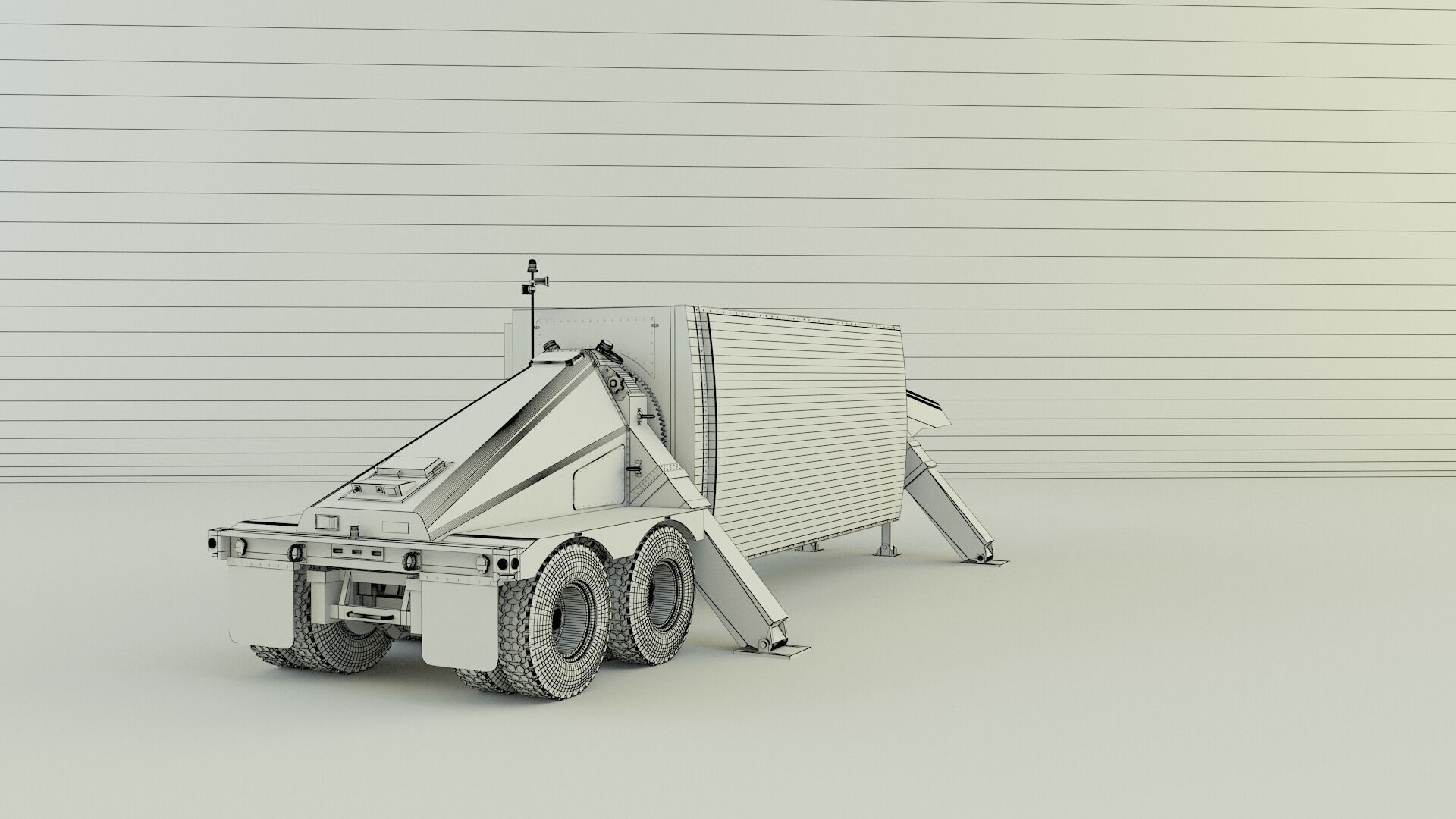 trailer an tpy 2 radar 3D model_19