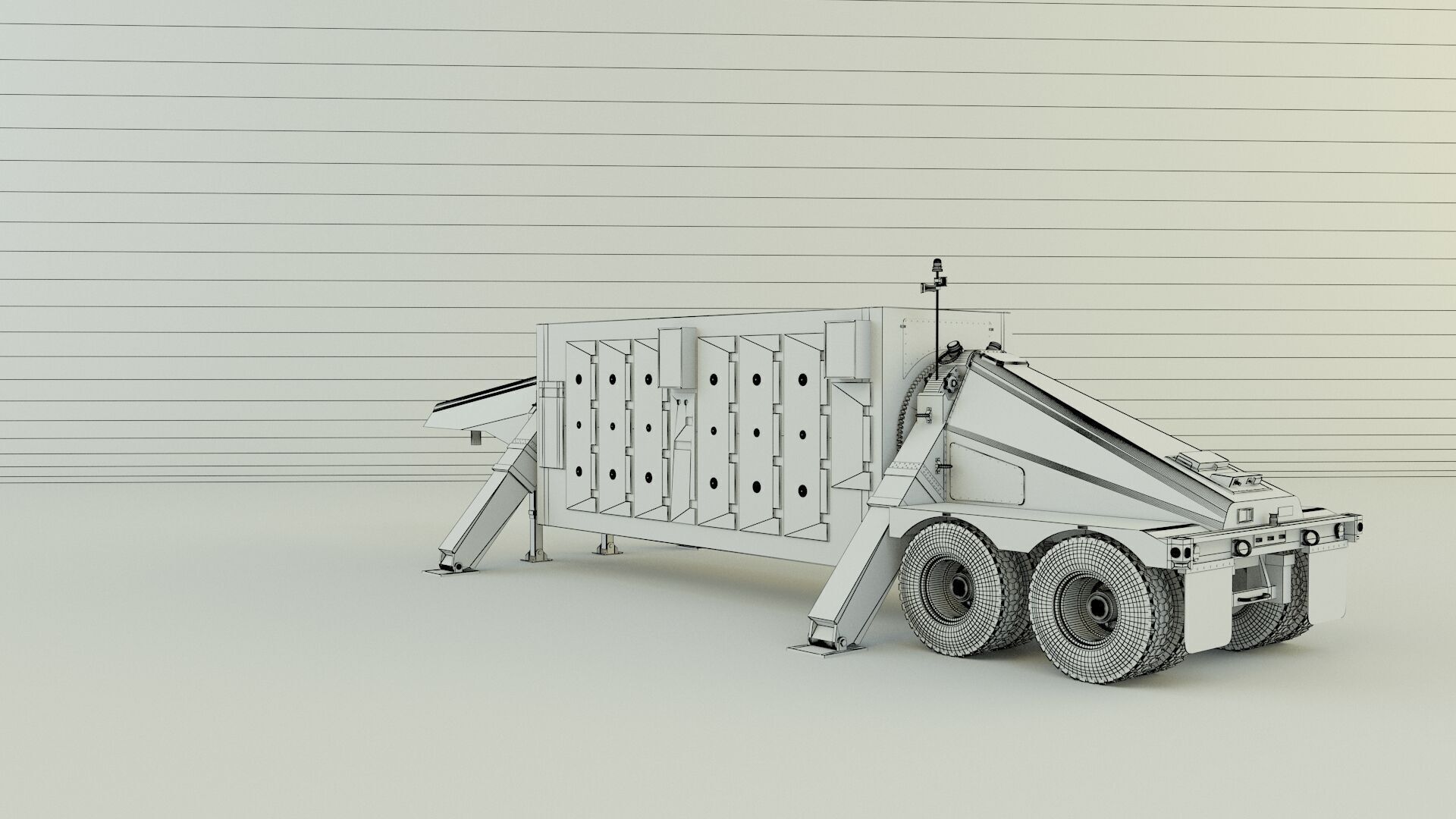 trailer an tpy 2 radar 3D model_16