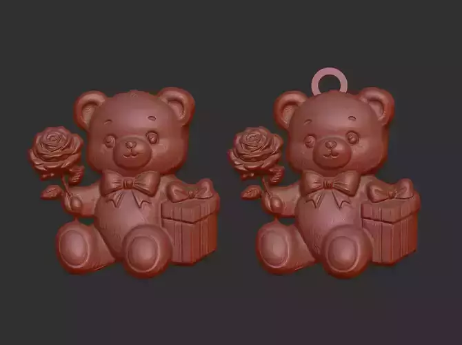 valentinesday teddy gift and flower decor 