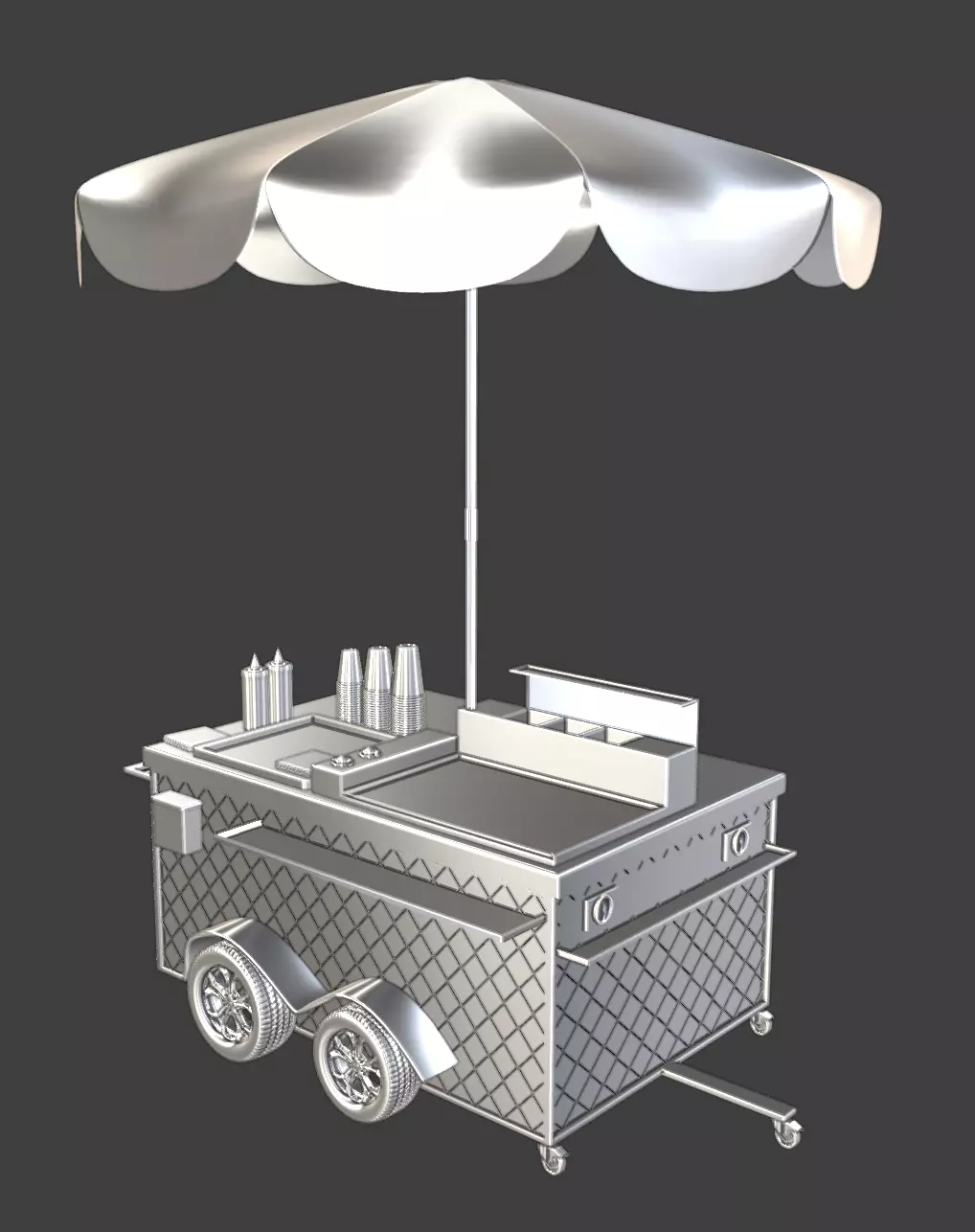 carretto streetfood 3D model
