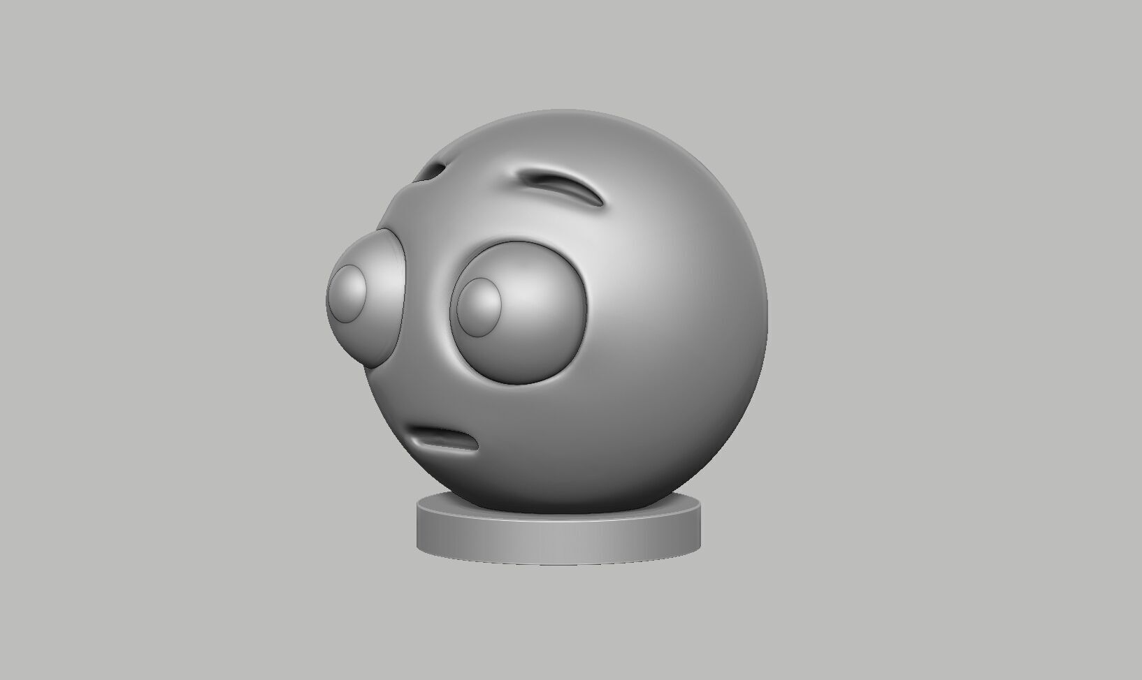 Emoji Flushed Face Emoji Headphone Stand 3D print model_10