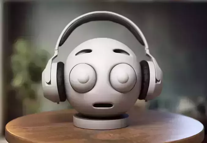 Emoji Flushed Face Emoji Headphone Stand