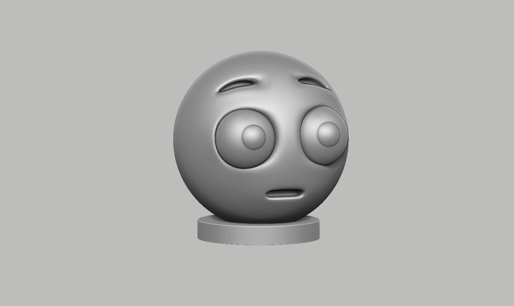 Emoji Flushed Face Emoji Headphone Stand 3D print model_8