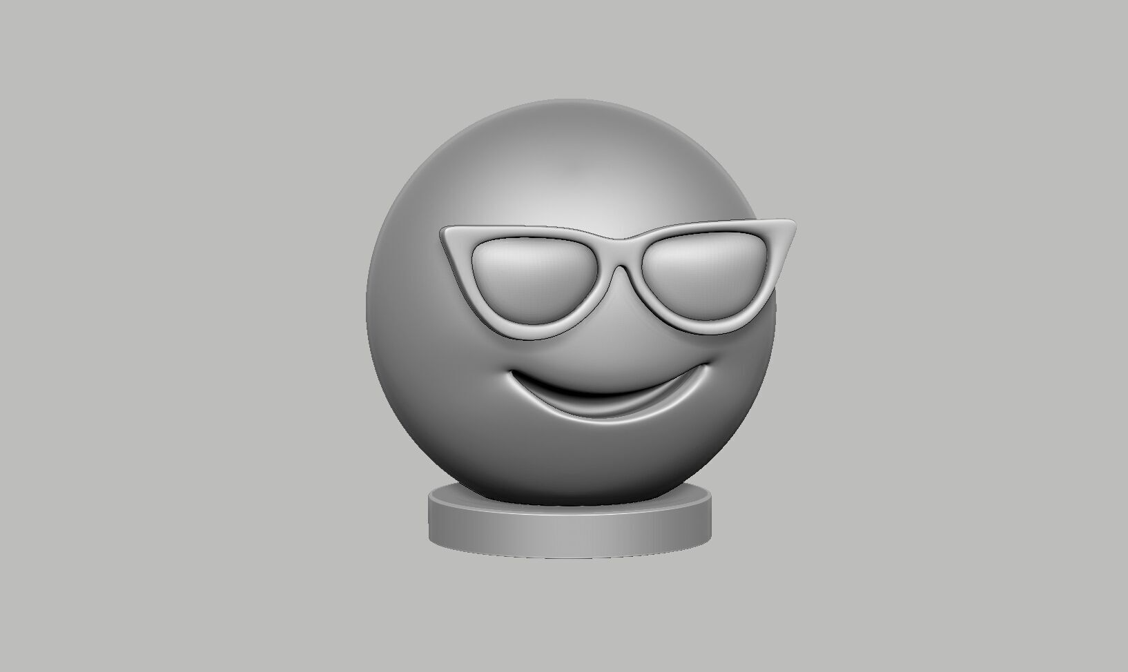 Emoji smiling face with sunglasses Emoji Headphone Stand 3D print model_7