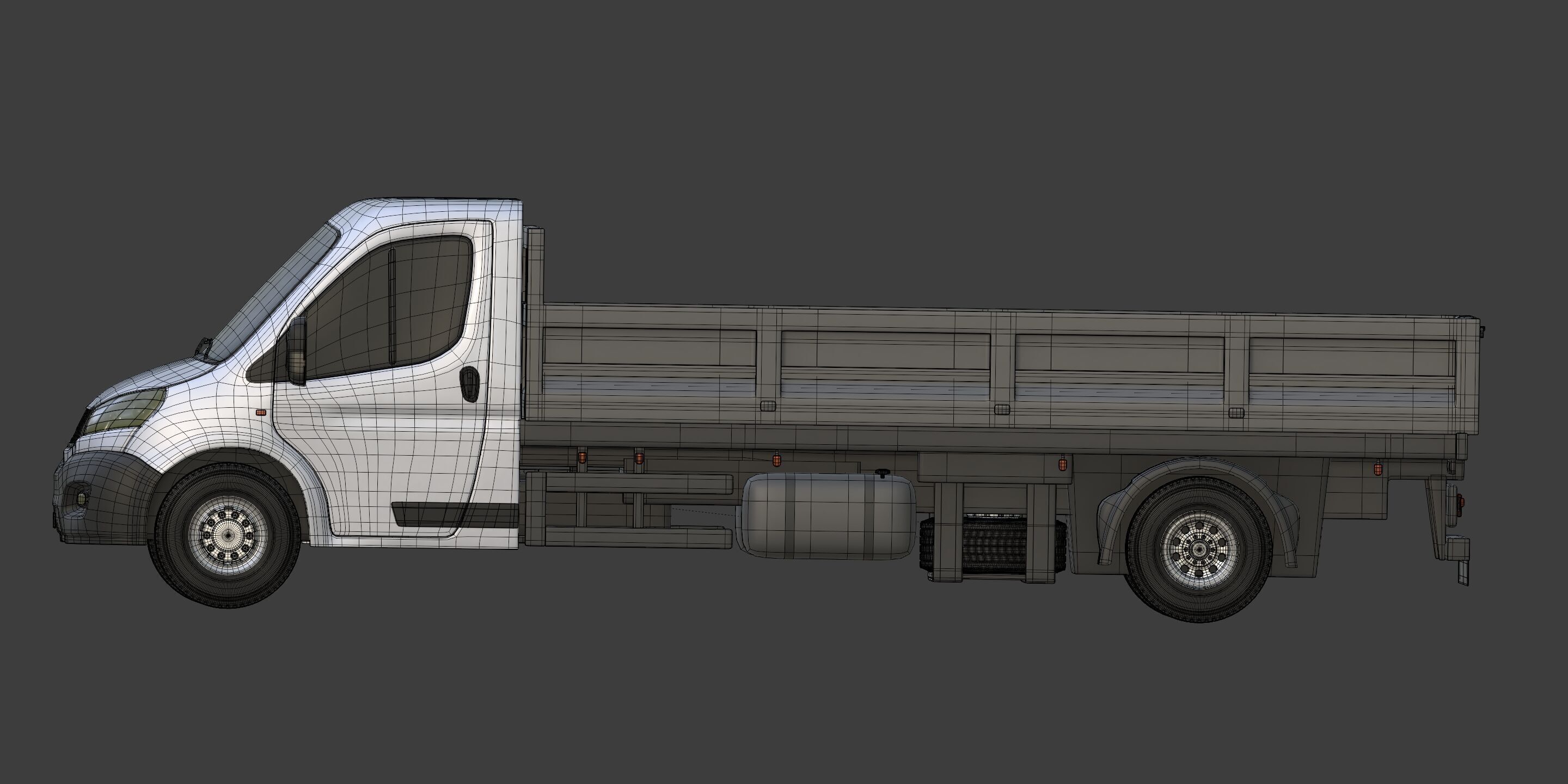 Generic Tipping - Dump - Construction Van - Truck 3D model_7