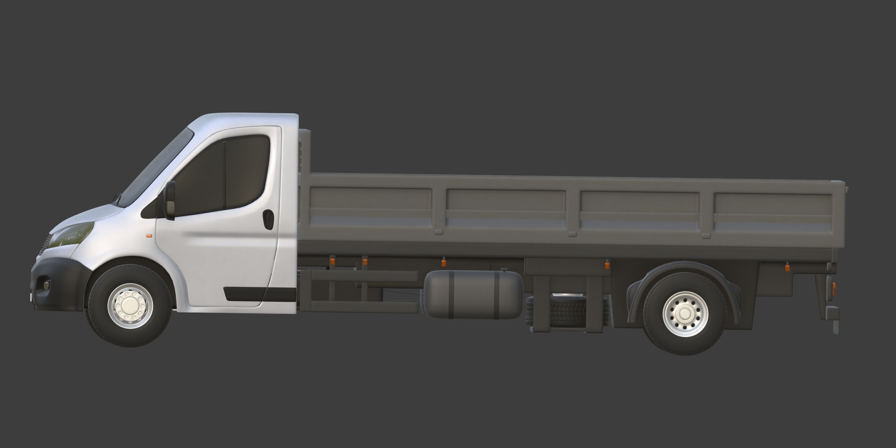 Generic Tipping - Dump - Construction Van - Truck 3D model_6