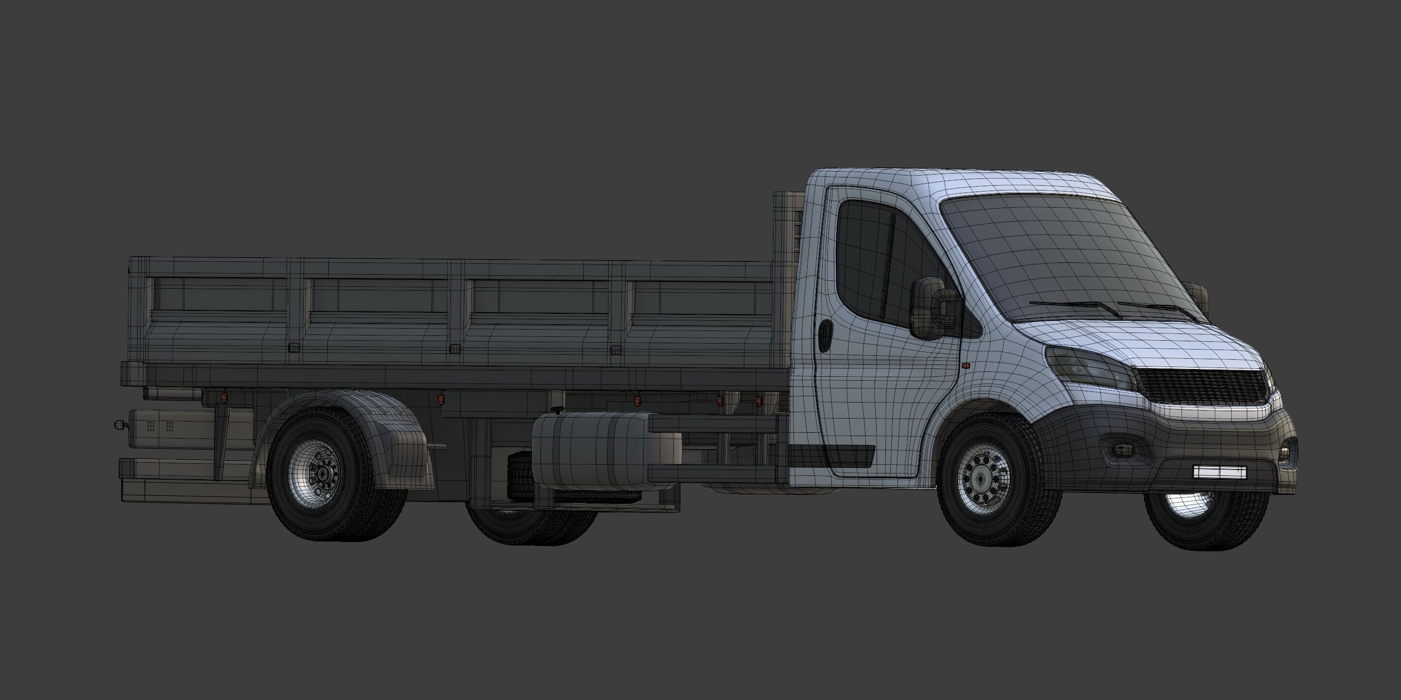 Generic Tipping - Dump - Construction Van - Truck 3D model_5