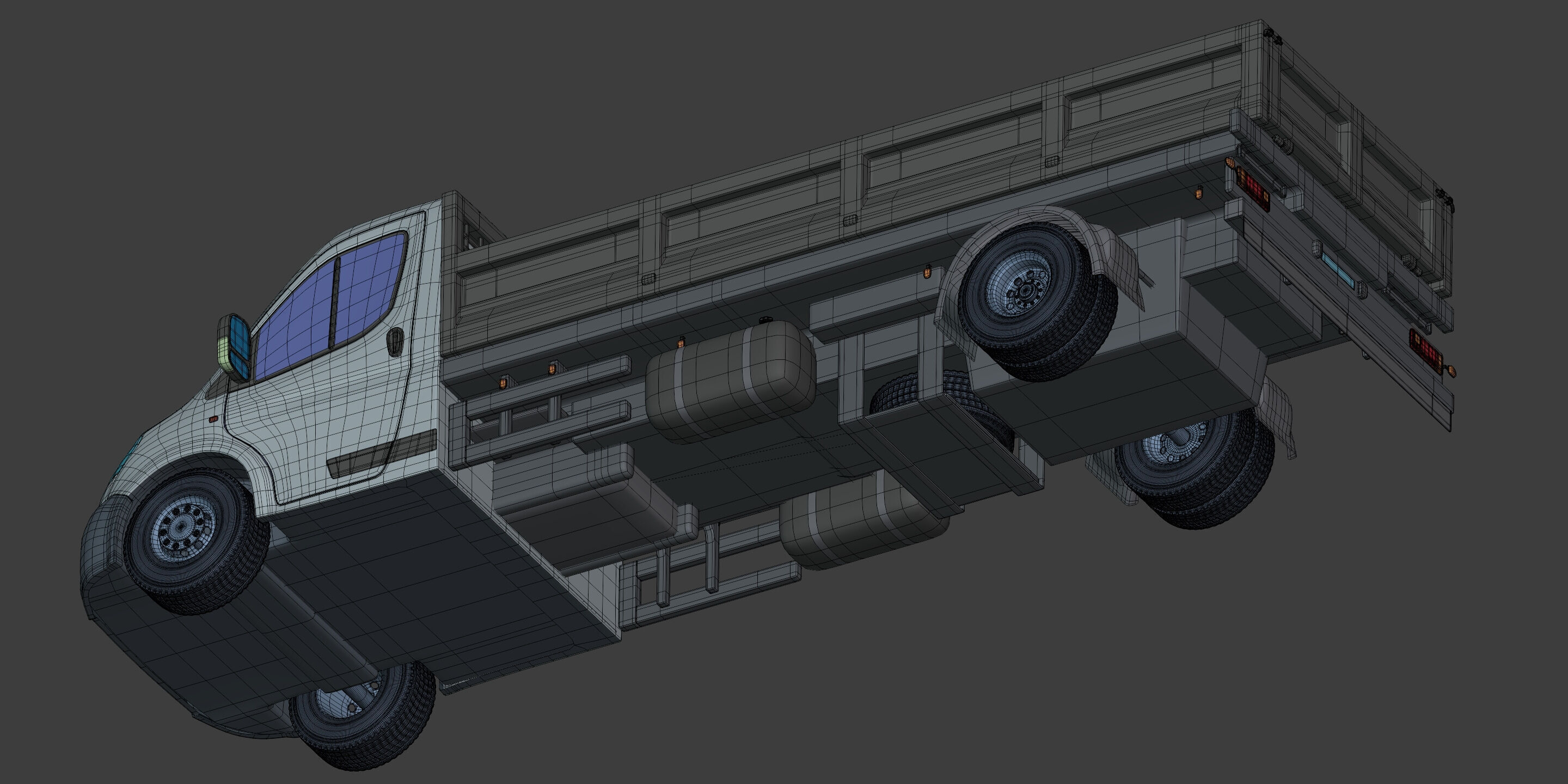 Generic Tipping - Dump - Construction Van - Truck 3D model_17