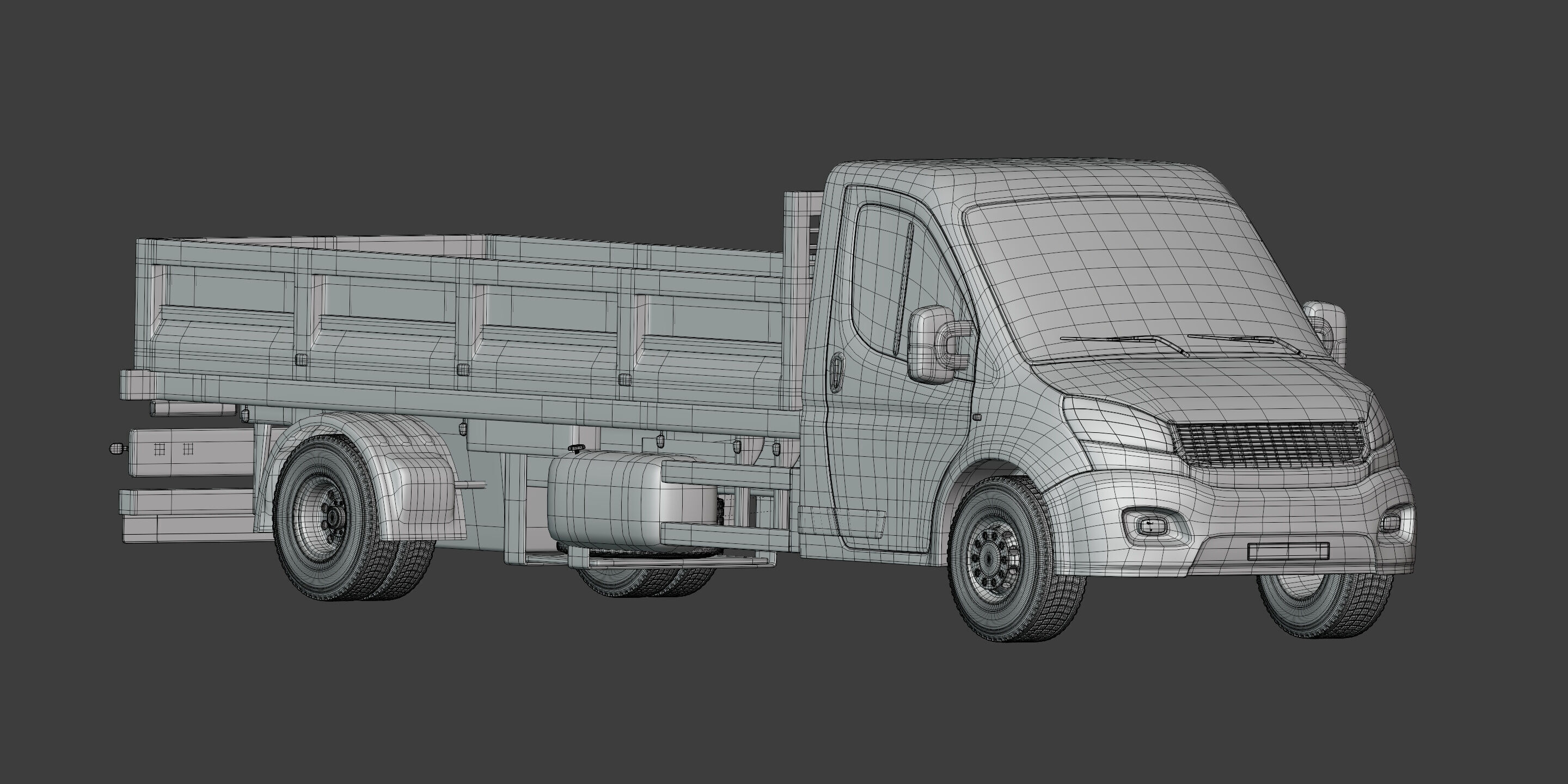 Generic Tipping - Dump - Construction Van - Truck 3D model_11