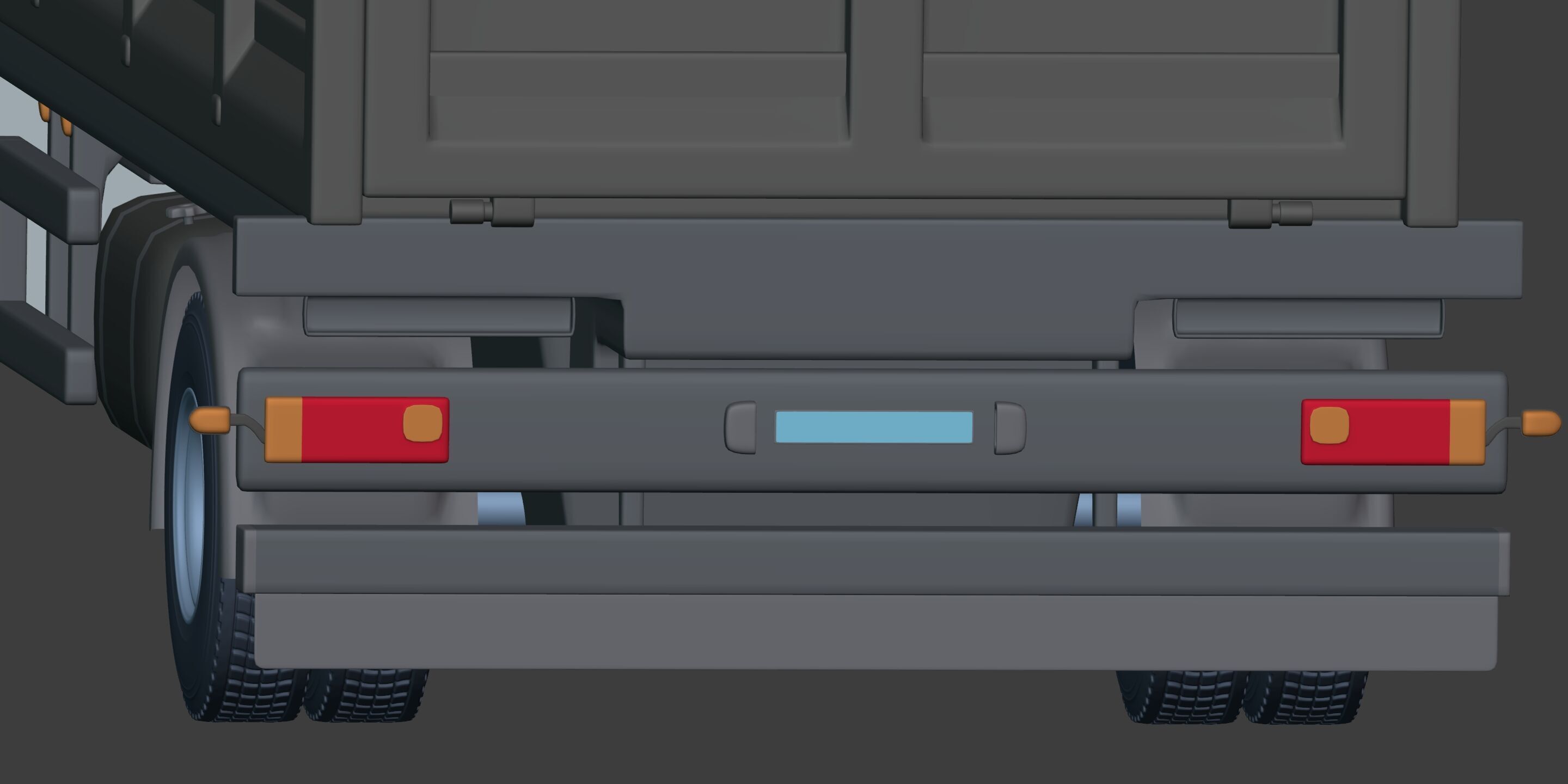 Generic Tipping - Dump - Construction Van - Truck 3D model_20