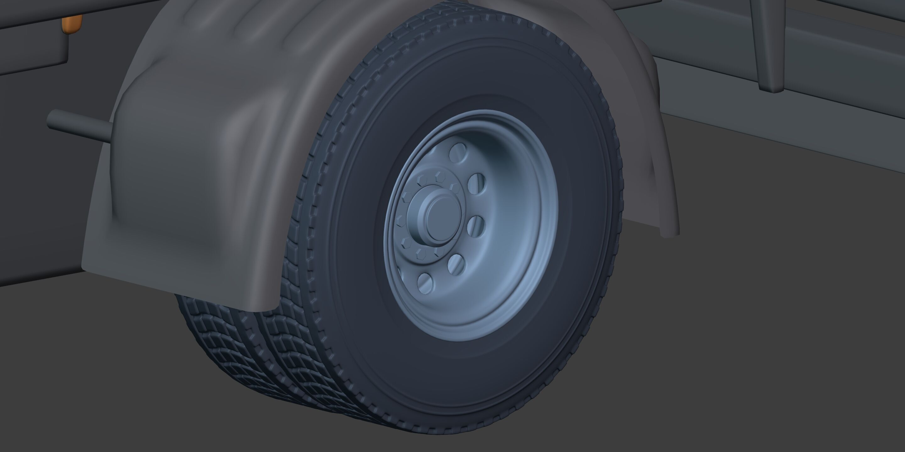 Generic Tipping - Dump - Construction Van - Truck 3D model_24