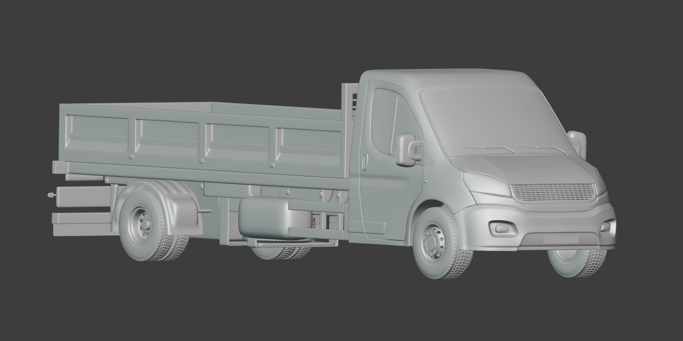 Generic Tipping - Dump - Construction Van - Truck 3D model_10
