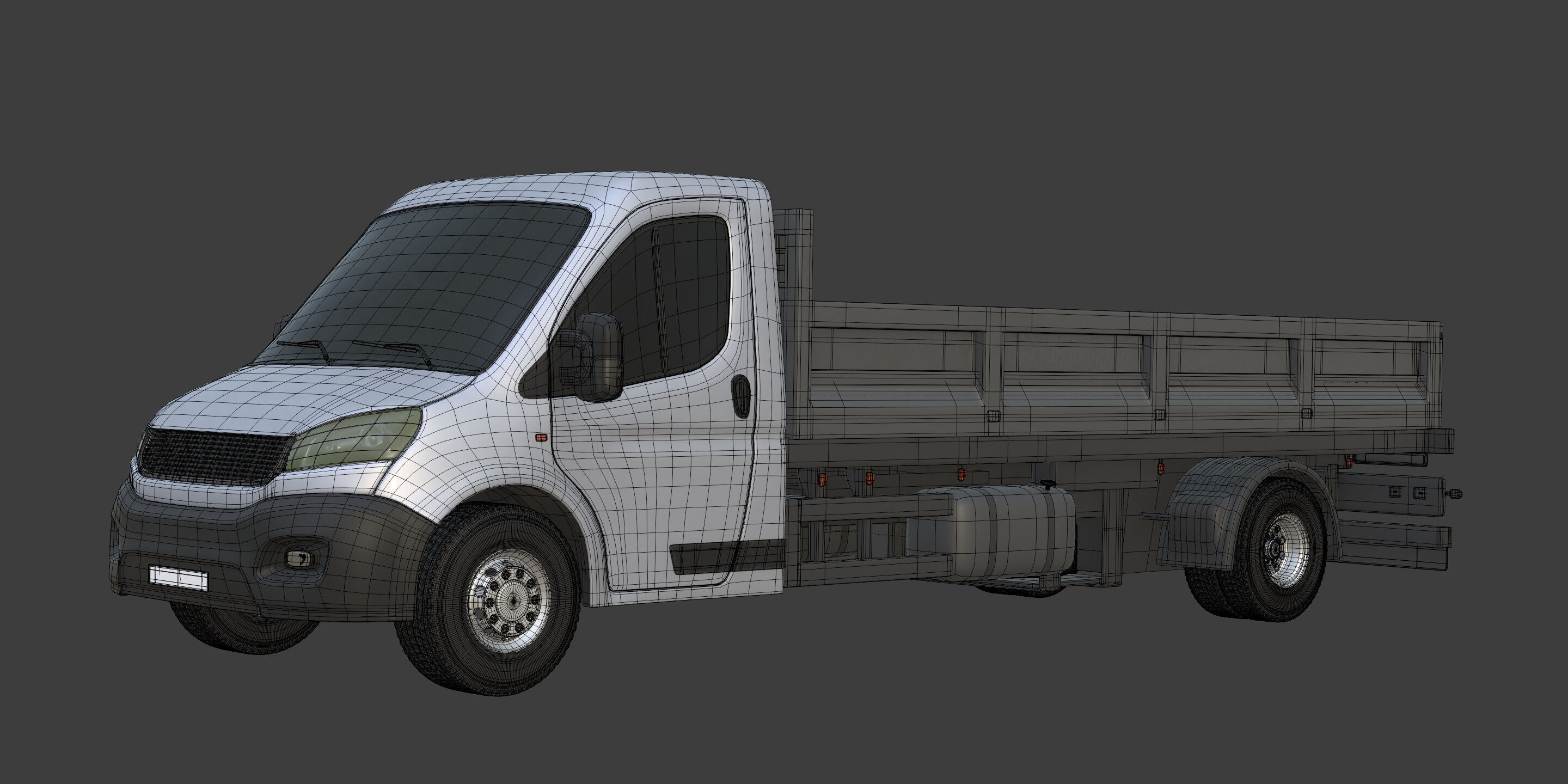 Generic Tipping - Dump - Construction Van - Truck 3D model_2