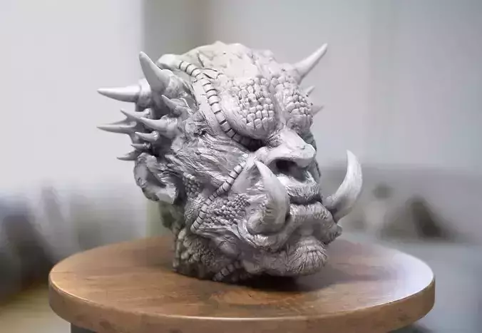 Robot demon Headphone Stand Demon headphone stand 3D print model