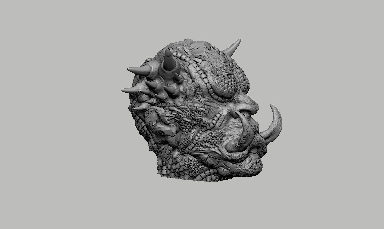 Robot demon Headphone Stand Demon headphone stand 3D print model_7