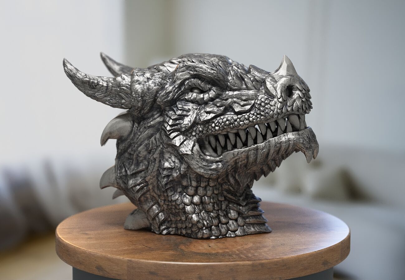 Dragon Headphone Stand  Dragon Headset Stand 3D print model_4