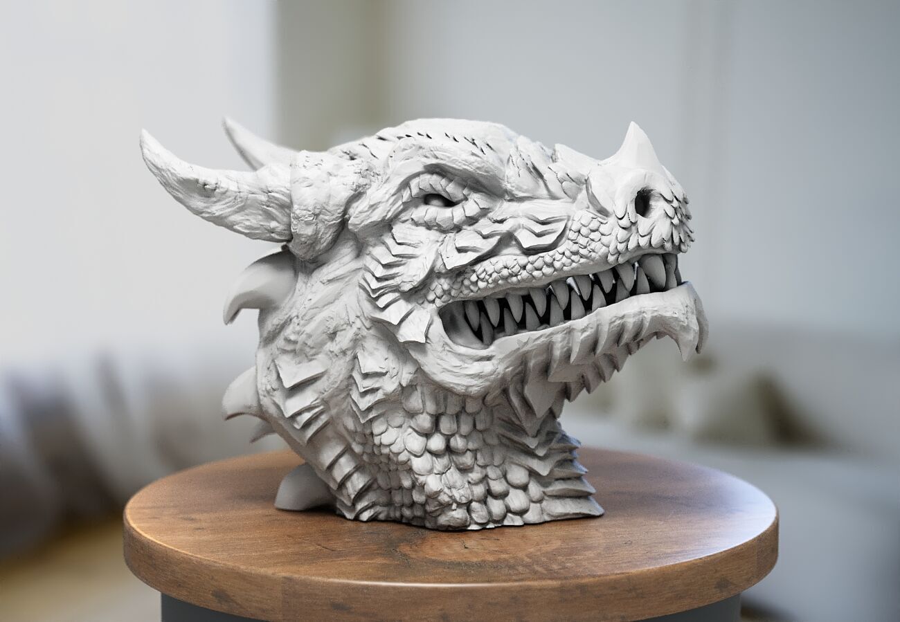 Dragon Headphone Stand  Dragon Headset Stand 3D print model_2