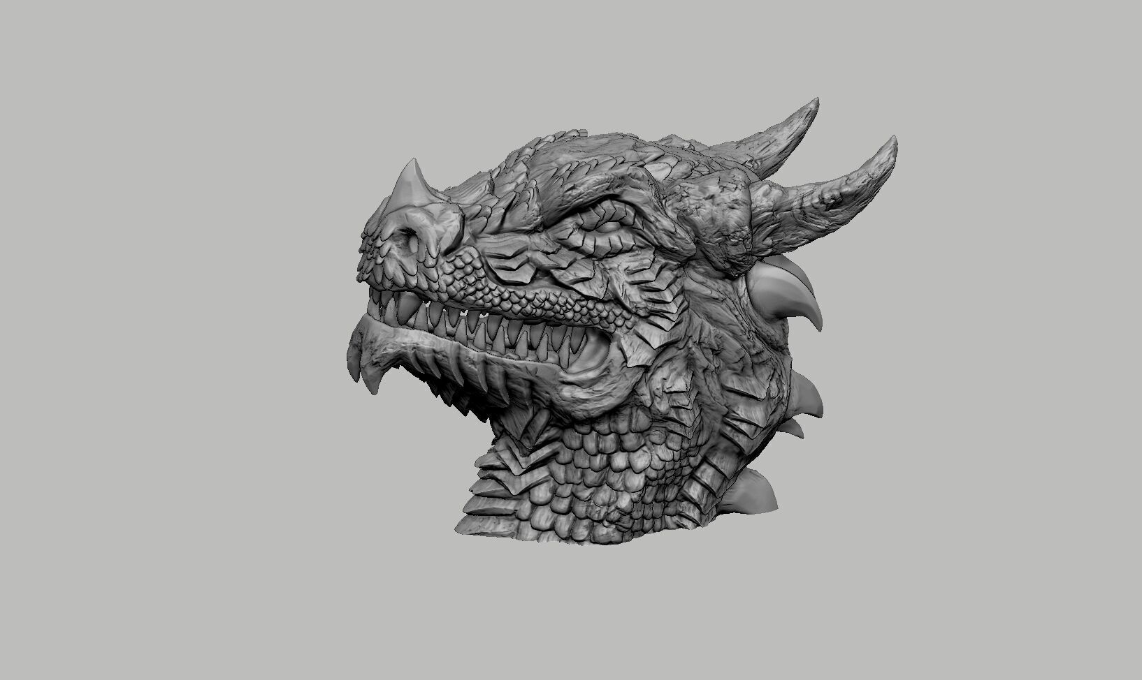 Dragon Headphone Stand  Dragon Headset Stand 3D print model_12