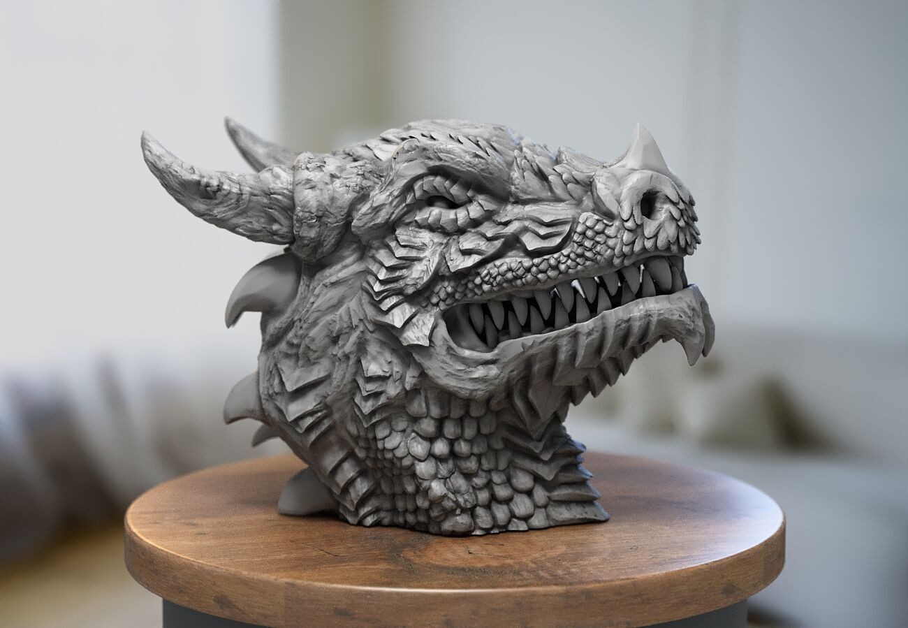 Dragon Headphone Stand  Dragon Headset Stand 3D print model_5