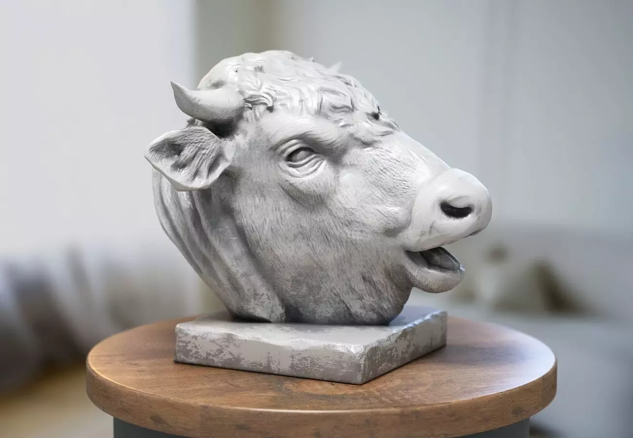 Bull head bust Animal head Bull 3d print model 3D print model