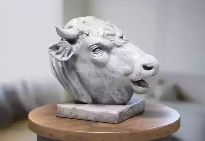 Bull head bust Animal head Bull 3d print model  3D print model
