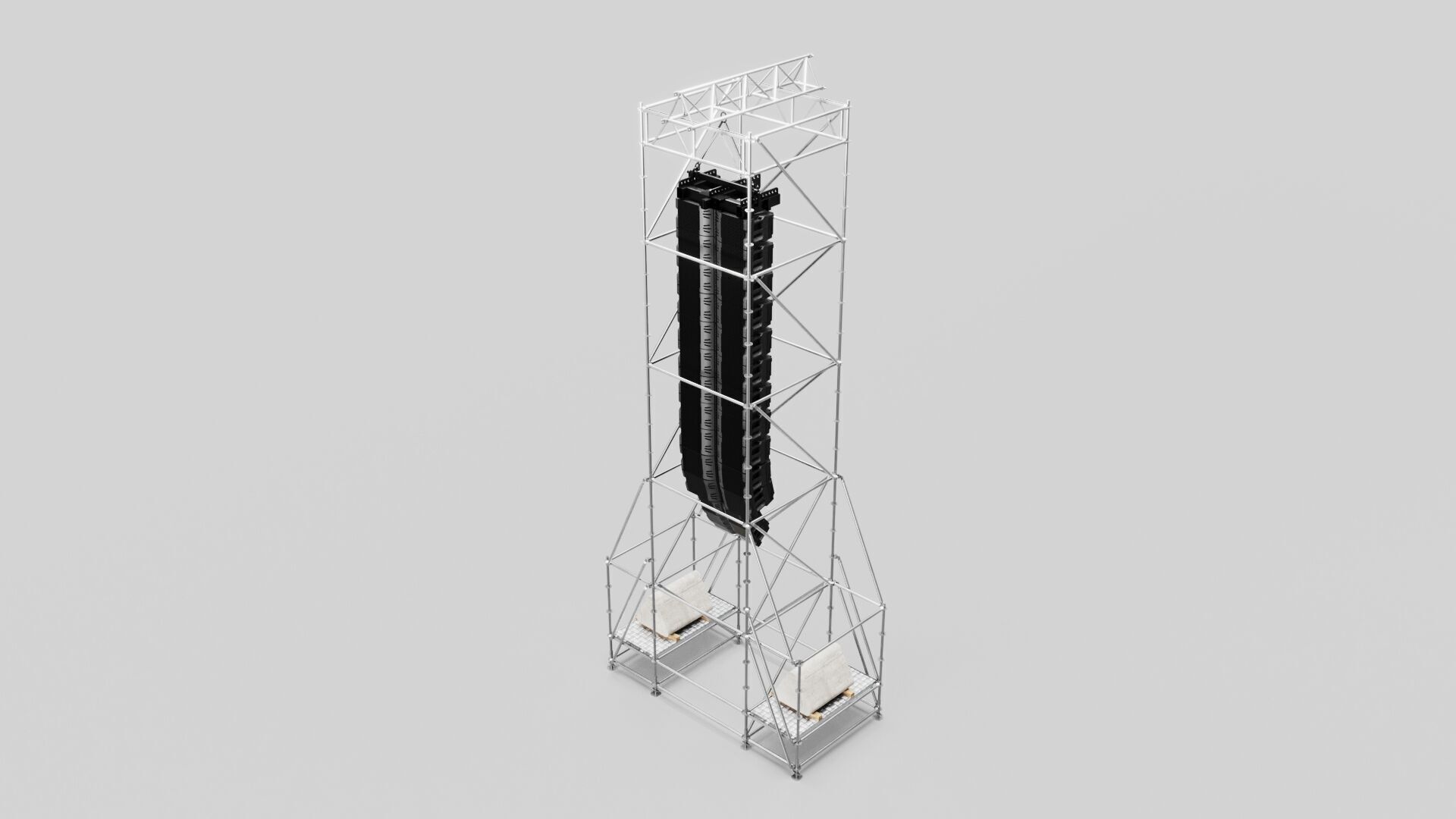 Concert Speaker Line Array Scaffolding Tower 3D model_5