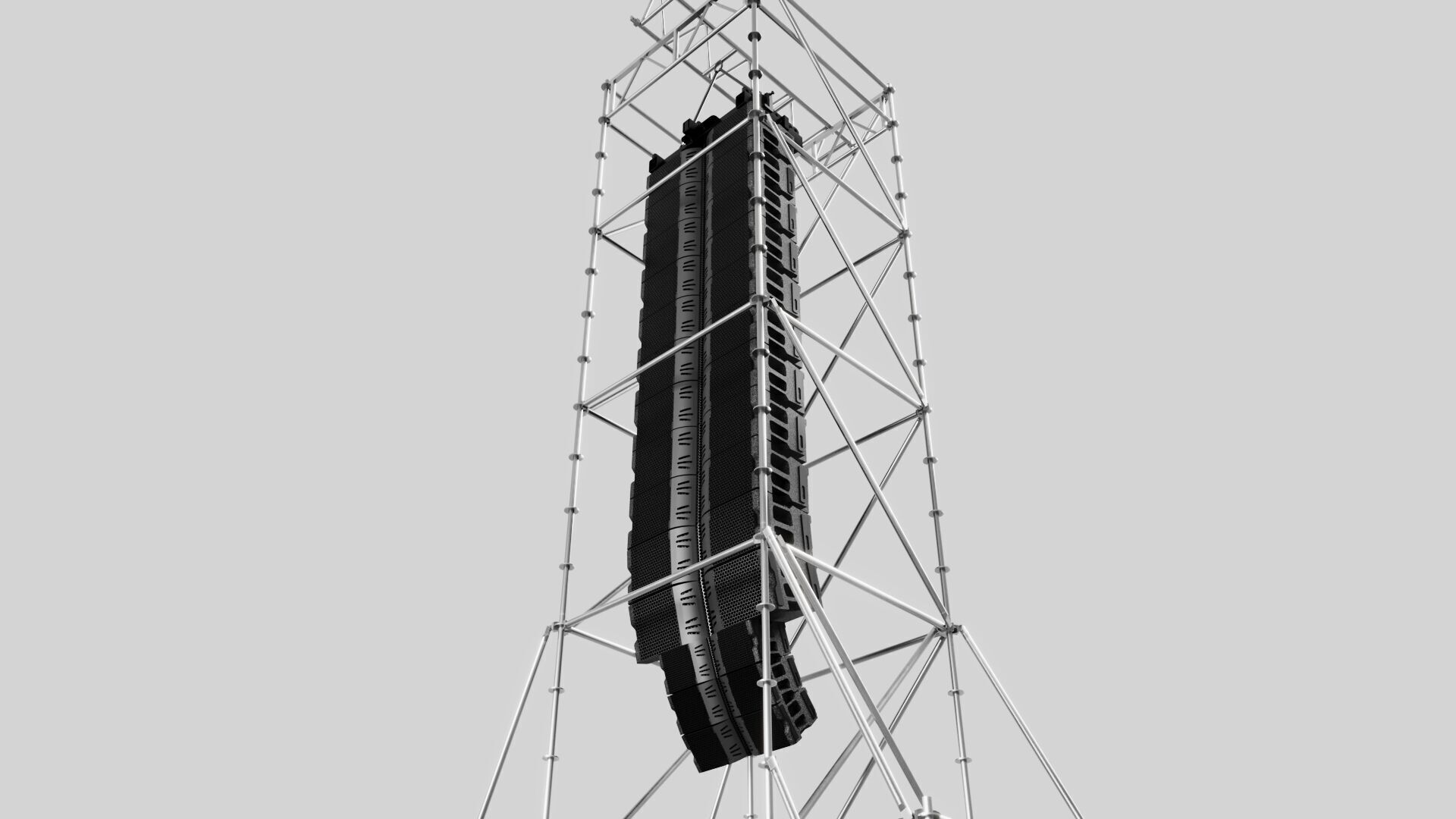 Concert Speaker Line Array Scaffolding Tower 3D model_6