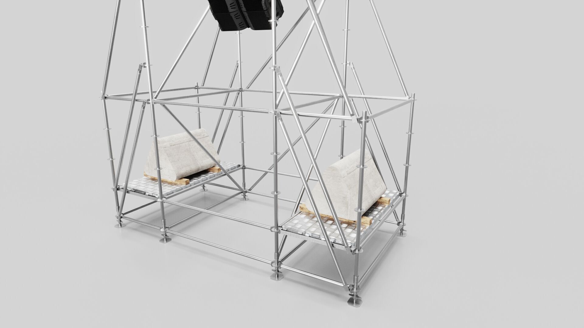 Concert Speaker Line Array Scaffolding Tower 3D model_3