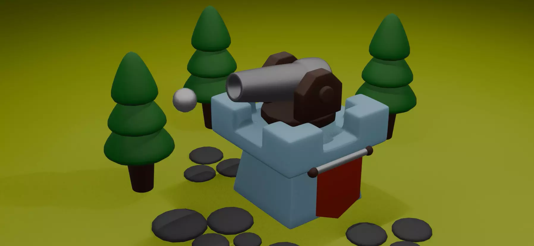 Cannon ball Free 3D model_0