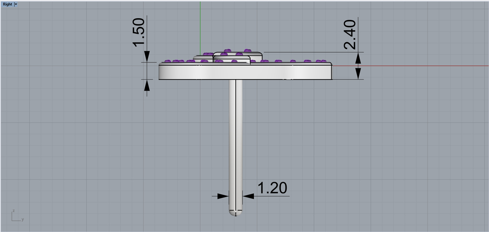 flower stud earring model 987 3D print model_8