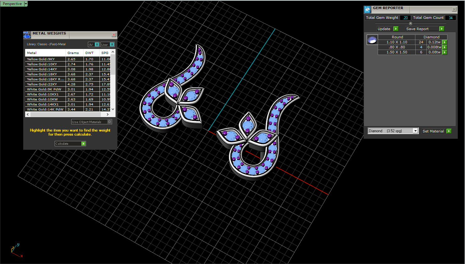 flower stud earring model 987 3D print model_4