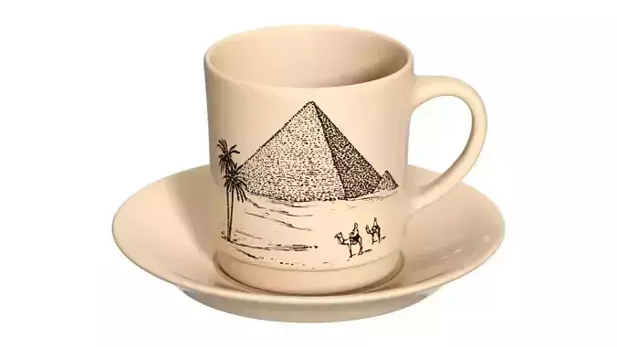 Porcelain Coffee Cup 3D model