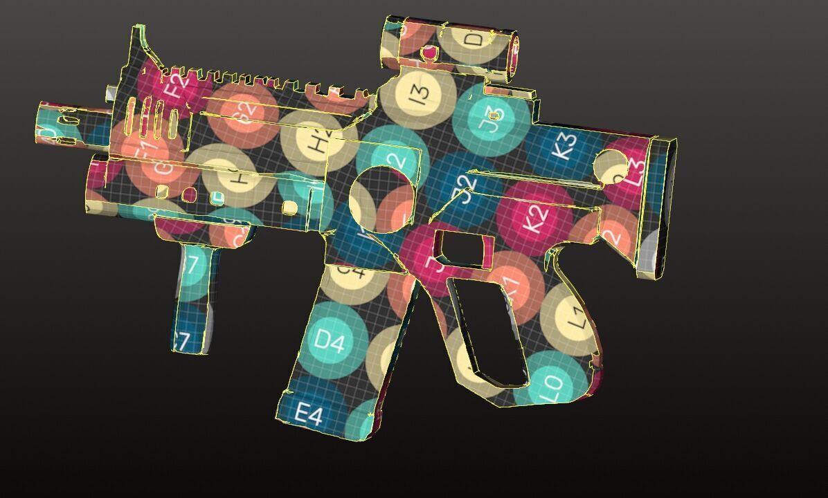 Sci-Fi Pulse SMG - Futuristic Submachine Gun Game Ready 3D Model Low-poly 3D model_22