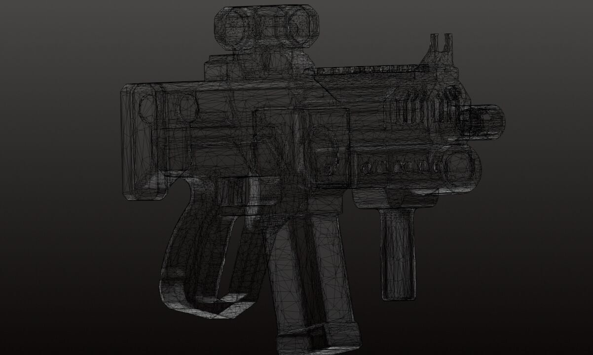 Sci-Fi Pulse SMG - Futuristic Submachine Gun Game Ready 3D Model Low-poly 3D model_17