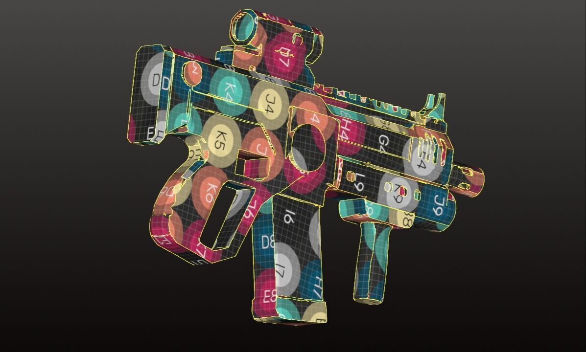 Sci-Fi Pulse SMG - Futuristic Submachine Gun Game Ready 3D Model Low-poly 3D model_15