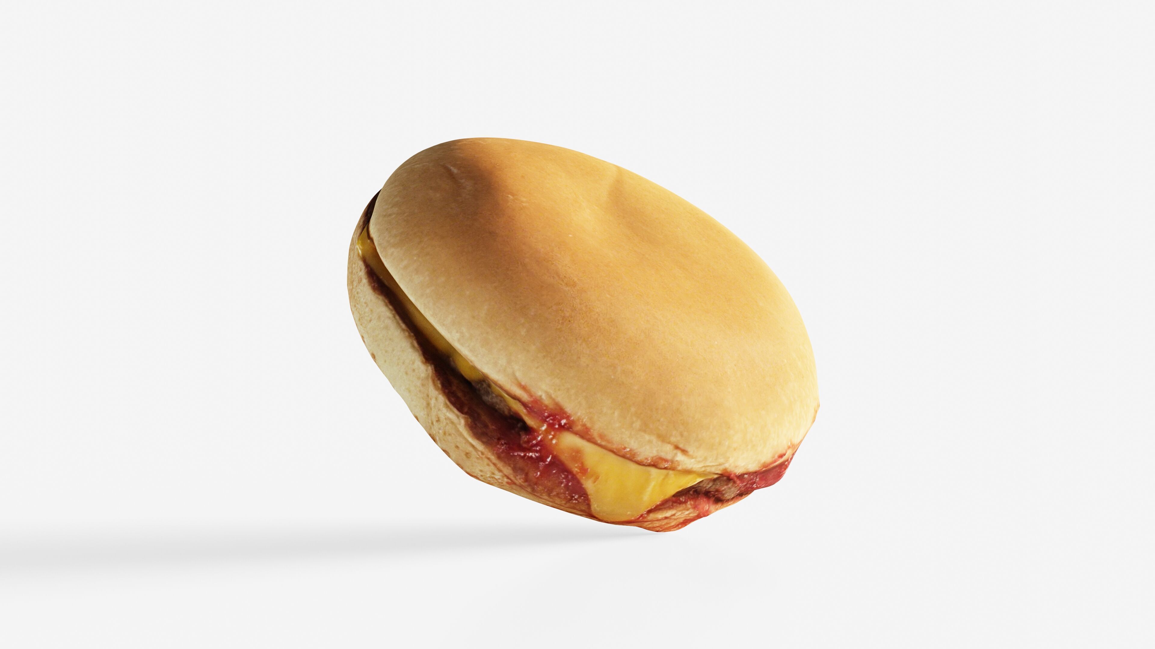 Scanned cheeseburger Low-poly 3D model_4