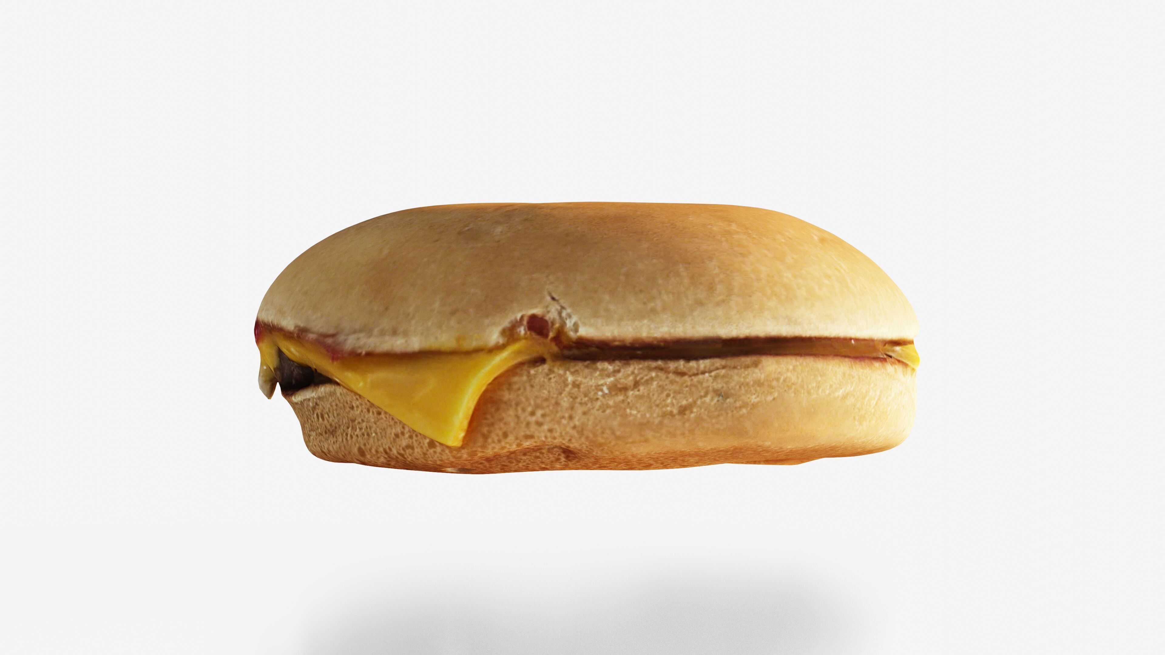 Scanned cheeseburger Low-poly 3D model_6