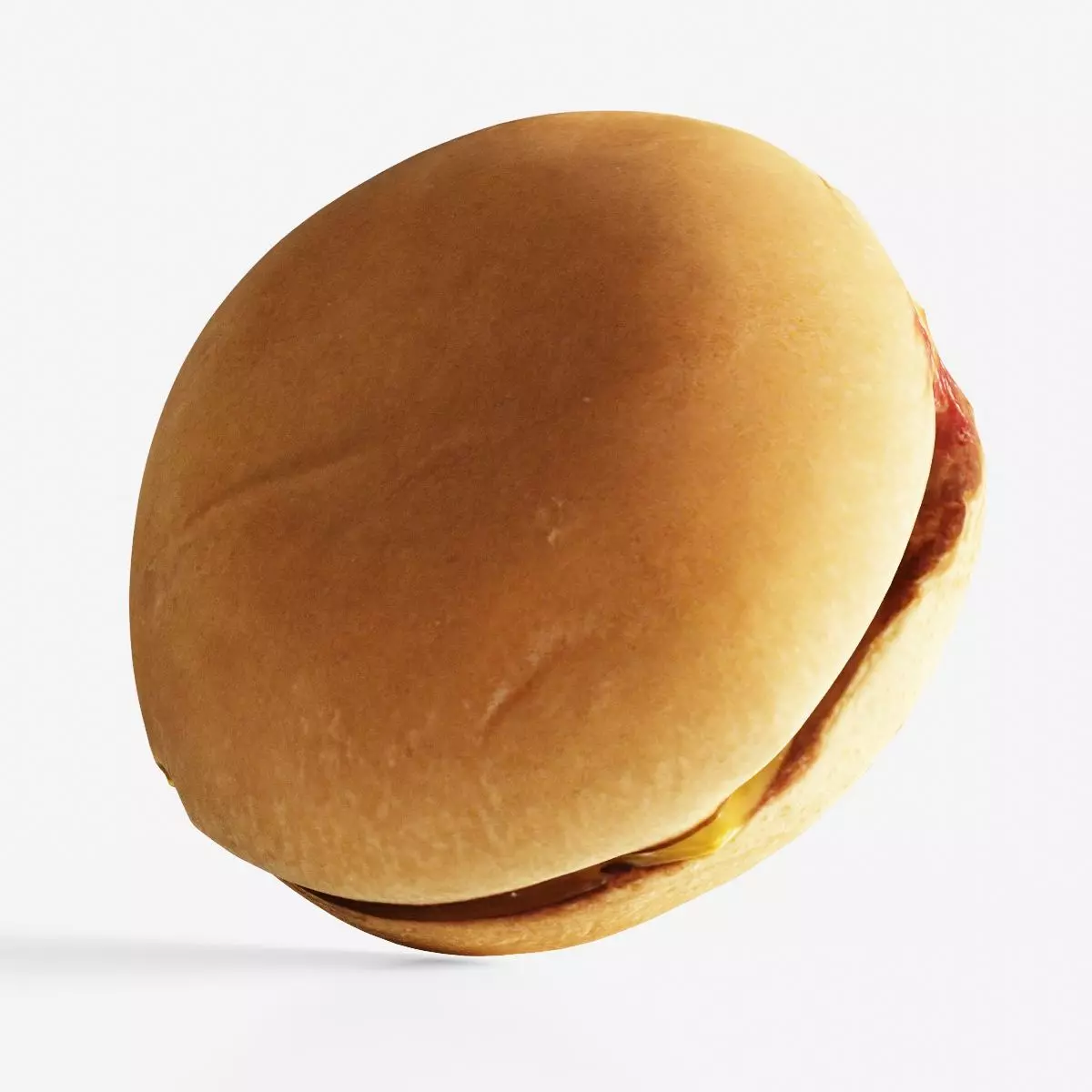 Scanned cheeseburger Low-poly 3D model_0